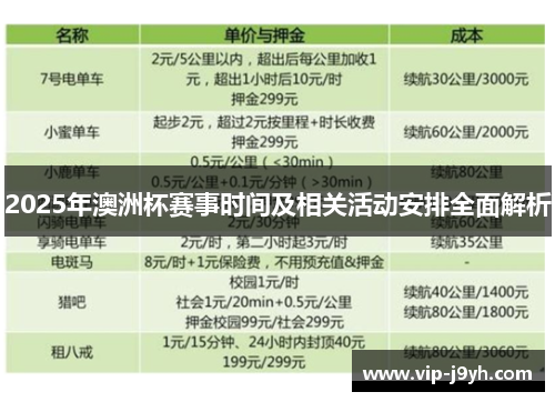 2025年澳洲杯赛事时间及相关活动安排全面解析 2025年澳洲杯赛事时间及相关活动安排全面解析